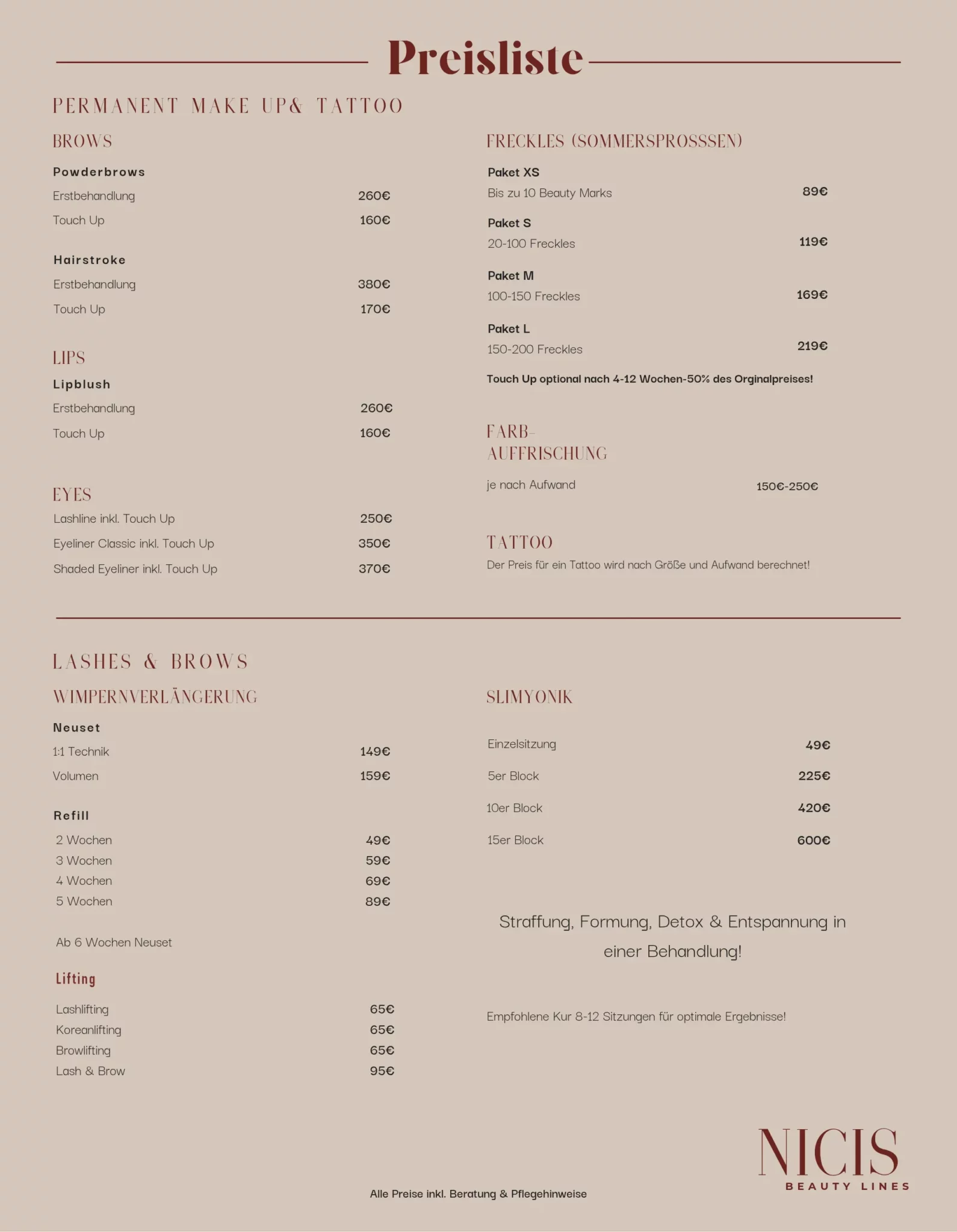 Preisliste